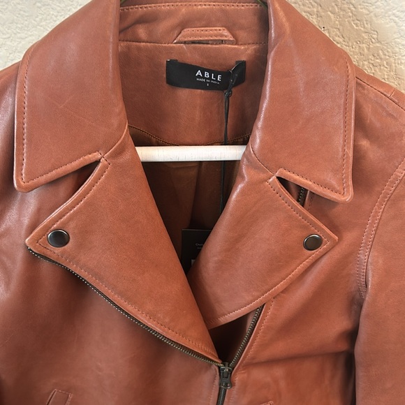 🤎ABLE Maha Leather Jacket ~ Whiskey ~ Small - Picture 10 of 16